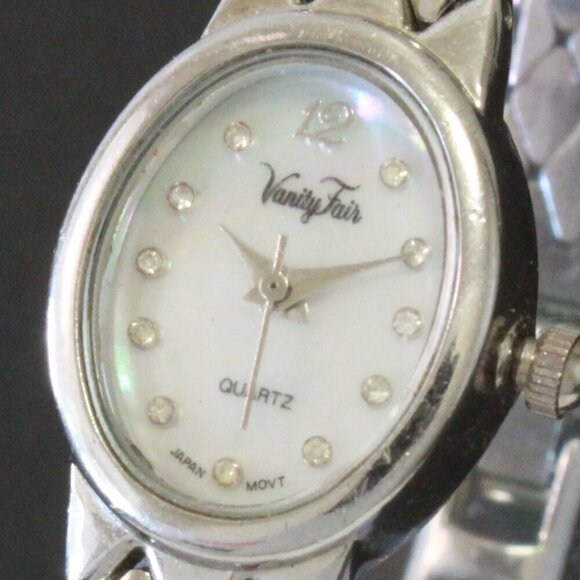 Vintage Ladies Vanity Fair Quartz Watch Mother Of Pearl Dial Stainless Bracelet - Picture 13 of 13